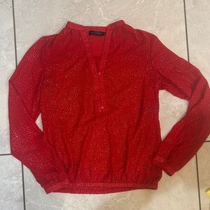The Limited Scarlet Button-Down Blouse